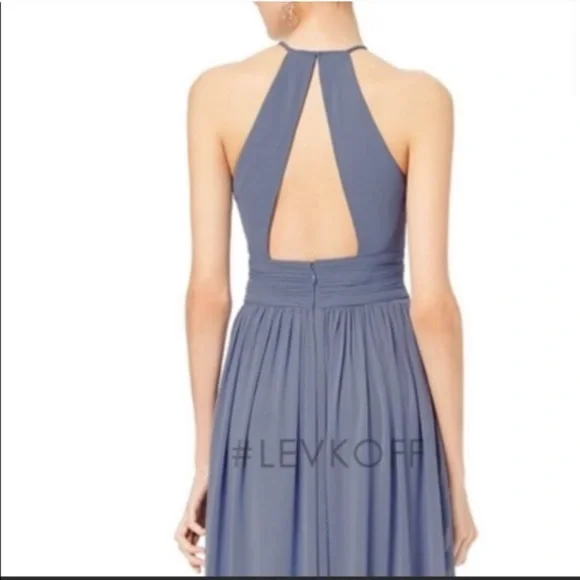 Bill Levkoff chiffon dress in Slate - Picture 4 of 5